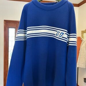 Men's Gucci knit wool sweater with GG logo size large made in Italy